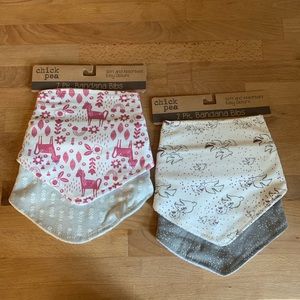chick pea 2 pack Bandana Bibs x2